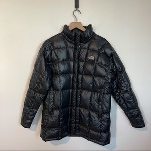 The North Face Full Zip Up Jacket 600 Puffer Parka Black Large